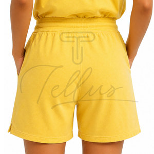 Shorts de sport respirants en coton à taille basse pour femmes, avec impression de logo personnalisé, pour la course à pied – Nouvelle collection de shorts de sport tendance pour femmes - Product Image 3