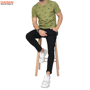 Camiseta de Verano de Algodón para Hombre, Ligera, Transpirable, de Color Sólido, Informal, de Manga Corta, Personalizable, Fabricante Mayorista - Product Image 2