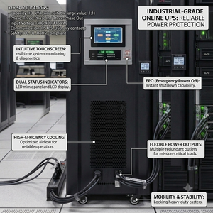 UPS Modular Trifásico de Alta Eficiencia, Sistema de Alimentación Ininterrumpida Trifásico en Línea para Centro de Datos, 40KVA, 50Hz, 1500V, Dieléctrico - Product Image 5