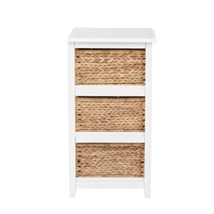 Wholesale White Water Hyacinth Cabinet <b>Wardrobe</b>, Wooden Frame With Water Hyacinth <b>Basket</b> Sets Home Furniture From Vietnam - Product Image 3