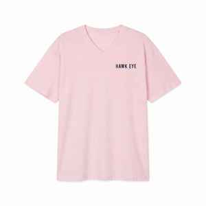 <b>Women's</b> Pink <b>V</b>-<b>Neck</b> Short Sleeve <b>T</b>-<b>Shirt</b> Loose Fit 100% Cotton Casual Jersey Print Logo Top Spring Summer - Product Image 6