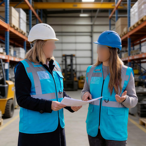 Industrial Safety Vest High Vis Reflective Strips Factory <b>Workers</b> Warehouse Operations Site Security Uniform Protective Gear - Product Image 6