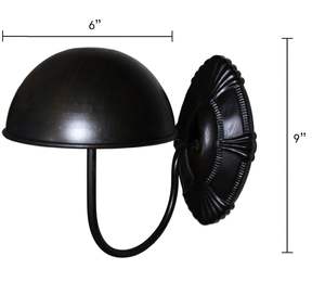 Porte-chapeaux mural décoratif en métal noir de style vintage pour l'entrée et la décoration intérieure - Product Image 3