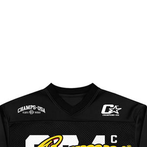 Champs <b>Men's</b> Short Sleeve <b>Turtleneck</b> Jersey with Pattern Print Breathable Regular Fit <b>Black</b> 100% Cotton Knitted Formal - Product Image 2