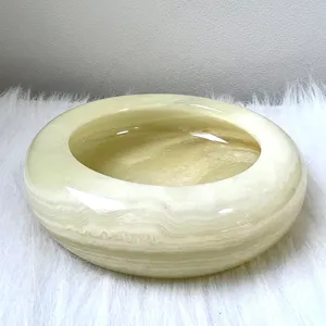 Cuenco Donut de Ónix Verde Afgano, Resistente al Fuego, Moderno, para Cocina, Comedor, Sala de Estar, Revestimiento de Pared, Cuenco para Servir - Product Image 2