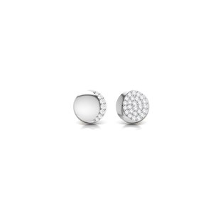 Boucles d'oreilles en argent Sterling 925, pierres précieuses rondes en Zircon brillant, bijoux géométriques à la mode pour femmes, coffret cadeau plaqué or - Product Image 4