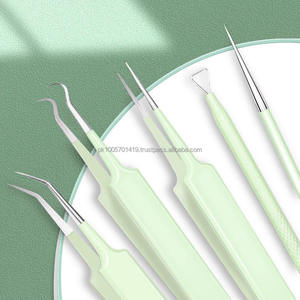 Chất lượng cao thép không gỉ mụn lỗ chân lông mụn đầu đen mụn đầu trắng mụn kim <span class=keywords><strong>extractor</strong></span> Remover Kit cơ thể trên khuôn mặt nhà máy tính để bàn công cụ chúng tôi - Product Image 5