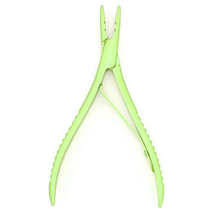 Pince professionnelle vert citron en acier inoxydable pour l'élimination des extensions capillaires, ouvre-micro-anneaux multi-trous, outil de décollement pour salon - Product Image 1