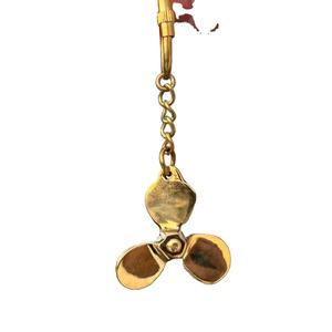 Llavero de latón con hélice, estilo antiguo, acabado dorado, superventas 2026, a la venta por exportadores - Product Image 2