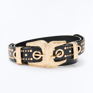 Cinturones de Cuero Vacuno para Mujer, Cinturones Ajustables de Cintura Alta con Hebilla de Acero para Vestidos, Ropa de Fiesta, Último Estilo - Product Image 1