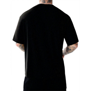 Camisetas Personalizadas para Hombre con Gráfico de Estrella con Pedrería Negra en Toda la Superficie, Ropa Urbana de Lujo, Camiseta de Algodón, Marca de Moda con Etiqueta Privada Personalizada, EE. UU. - Product Image 6