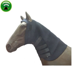 Caballo de neopreno impermeable, negro, cuello completo, sudor - Product Image 4