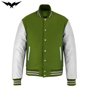 Veste universitaire de haute qualité pour homme, veste de baseball, uniforme scolaire, sweat-shirt décontracté, couleur unie, broderie de logo personnalisée - Product Image 4