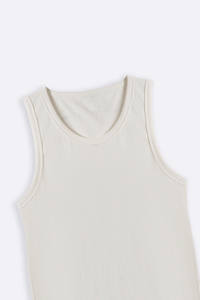 Débardeur pour homme fabriqué au Pakistan, de qualité supérieure, blanc, côtelé, sans manches, col rond, ajusté, en coton, vêtement décontracté moderne - Product Image 5