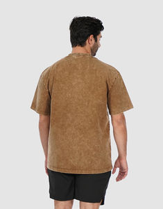 ซื้อเสื้อยืดโอเวอร์ไซส์ผู้ชายไซส์ใหญ่ ทรงหลวมไหล่ตก ผ้าหนา 100% ผลิตตามสั่ง เสื้อยืดคอตตอนหนาน้ำหนักมาก เสื้อยืดโอเวอร์ไซส์ - Product Image 2