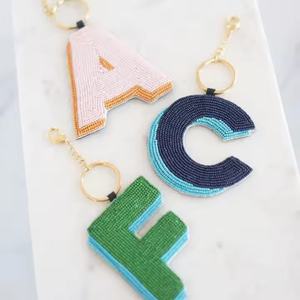 Handmade Indian Woven Technique Bead Embroidery Keychain Unique Designer <b>Key</b> <b>Holder</b> Charm for Travel Bags Purses Colorful Beads - Product Image 3