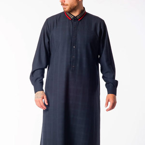 Men Juba Long Muslim Robe Traditional <b>Islamic</b> Wear Comfortable Breathable Fabric Modest Loose Fit <b>Clothing</b> - Product Image 2