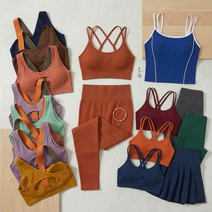 Oferta Caliente: Tops de Tirantes para Mujer con Almohadillas, Transpirables, Efecto Segunda Piel, Cuello Redondo, Sujetador Deportivo Corto, Ropa de Yoga y Gimnasio con Logo Frontal - Product Image 3