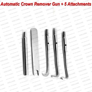 Pistola Automática para Remover Coronas con 5 Instrumentos Intercambiables para la Remoción de Coronas y Puentes Dentales para Procedimientos Odontológicos - Product Image 3