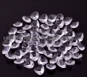 Pierre précieuse cabochon en cristal naturel blanc de qualité supérieure, taillée en poire, pour la fabrication de bijoux (boucles d'oreilles, bracelets, colliers) - Product Image 2
