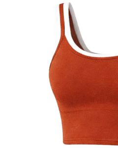 Manufacturer Custom Women <b>Rust</b> Crop <b>Top</b> And Mini Skirt Set Sleeveless Sports Bra Two Piece Yoga Gym Fitness Summer Casual Outfit - Product Image 3