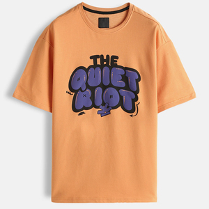 MUESTRA GRATUITA SIN CANTIDAD MÍNIMA DE PEDIDO Camiseta Personalizada con Estampado Puff, Camiseta de Algodón Jersey 100% de Alto Gramaje con Hombros Caídos para Streetwear - Product Image 3