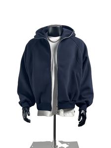 Chaqueta Larga de Moda Urbana para Hombre, Estilo Aviador, con Bolsillos, Cierre Doble con Cremallera, Capucha, para Actividades Deportivas al Aire Libre en Invierno, 100% Algodón - Product Image 5