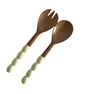 Juego de Cubiertos de Acero Inoxidable de Primera Calidad, Ecológicos, con Forma Personalizada, Elegantes, al por Mayor, con Mango de Bambú - Product Image 3