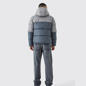 Design Your Own Panel Design <b>Jacket</b> Waterproof Breathable Puffer <b>Jacket</b> <b>Long</b> Sleeve Two Pockets Full Zipper Front Casual <b>Men's</b> - Product Image 3