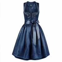 Robe Dirndl Vintage Oktoberfest de Munich pour Femme, Costume Traditionnel Bavarois pour Fête, Carnaval, Serveuse de Taverne, Cosplay