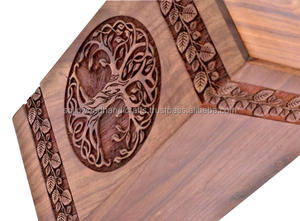 Urnes funéraires en bois pour cendres humaines, vente en gros, tailles personnalisées, fournitures funéraires - Product Image 4