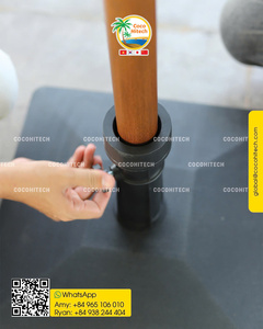 ร่มสนามใยมะพร้าวแบบยั่งยืน สำหรับสวนกลางแจ้ง พร้อมระบบกักเก็บน้ำ เส้นผ่านศูนย์กลาง 280 ซม. - COCO HITECH - Product Image 6