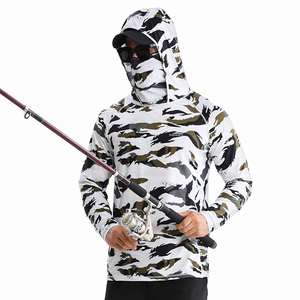 Sudadera con Capucha de Pesca para Hombre, Protección Solar, Azul Rey, Lisa, con Máscara Facial Integrada, UPF 50+, Protección UV, Manga Larga - Product Image 4