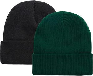 UNIFORCE Custom Logo 3D Embroidery Acrylic Skull Beanie Hat Winter Warm Unisex Adjustable Cuffed for <b>Men</b> Women - Product Image 1