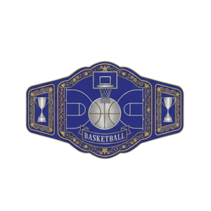 Cinturón de Campeonato de Baloncesto con Diseño de Cancha y Trofeo, Cinturón de Título de Cuero Personalizable de Primera Calidad - Product Image 1