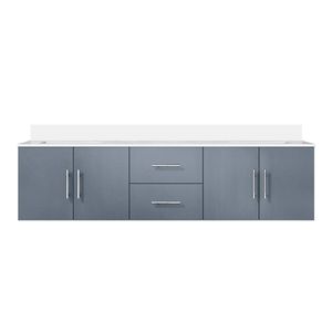 Grigio scuro 72 pollici. L X 22 Pollici Mobile Bagno Doppio con Top in Quarzo Bianco - Product Image 1