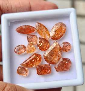 Piedras Preciosas Sueltas de Sunstone Natural Certificadas por IGI de Alta Calidad AAA+, en Tonos Naranja y Rojo, en Diversas Formas, Precios al por Mayor, Varios Tamaños - Product Image 3
