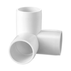 Confezione da 10 raccordi in PVC da 1 pollice: connettori a gomito e a T per giunti in PVC per mobili fai-da-te e scaffalature - Product Image 1