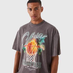 OEM Custom Unisex T-Shirts 100% Cotton <b>Plain</b> <b>White</b> <b>Tee</b> Casual Mid Style Short Sleeves Oversized Fit With Logo Print Men Shirt - Product Image 3