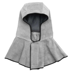 Capuche de soudeur industrielle en cuir de vachette pleine fleur, résistante au feu et aux flammes, robuste - Product Image 6