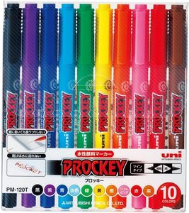 For Mitsubishi ProcKey Twin <b>Marker</b> PM120T | Dual Tip 0.5mm Fine/Extra Fine | Green | Plastic | Water-Based Pigment | Made Japan - Product Image 1