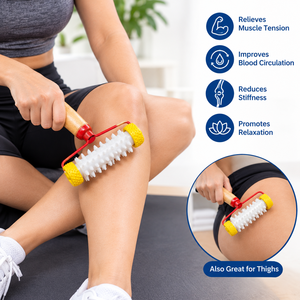 K Star Acupressure Roll Handle Hard Wooden Manual Deep Pressure Acupressure <b>Roller</b> For Pain Relief And Blood Circulation Fit - Product Image 4