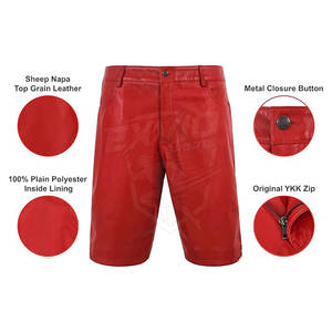 Top Quality Running Wear OEM Service <b>Men</b> <b>Leather</b> <b>Shorts</b> Wholesale Breathable Cheap Price <b>Leather</b> <b>Shorts</b> - Product Image 5