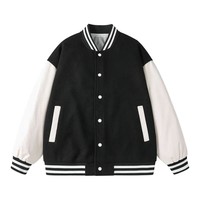 Veste Letterman personnalisée en polyester avec poignets en tricot côtelé satiné pour les marques de vêtements de sport, collections de vente au détail à marque privée