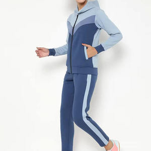 Combinaison de sport à manches longues pour femmes, survêtement ample en molleton 100% coton, idéal pour la course et le fitness en hiver, pour filles - Product Image 2