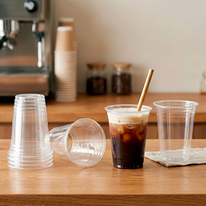 Wholesale Transparent Disposable <b>Cups</b> 16/22/24oz Recyclable PP <b>Cups</b> Lids 95mm Iced Coffee Tea Juice - Product Image 1