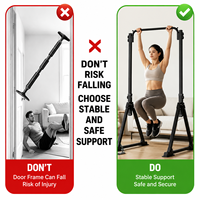 Barra de dominadas multifunción para montar en la pared, estación de flexiones para entrenamiento de fuerza en casa