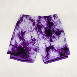 High Quality 2 in 1 Custom Summer Running Double <b>Layer</b> Basketball Gym Shorts Print 5 Inch Golf Mesh Shorts for Men - Product Image 2