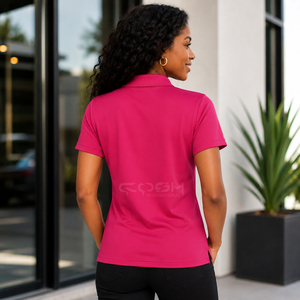 Polo personnalisé pour femme, manches courtes, de qualité supérieure, pour le golf, OEM, ODM, marque privée, uniforme d'entreprise, vêtements décontractés - Product Image 5