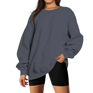 Sudadera de Mujer de Invierno 2026 con Diseño Único, Color Sólido, Tejido Suave, Cuello Redondo, Talla Grande - Product Image 1